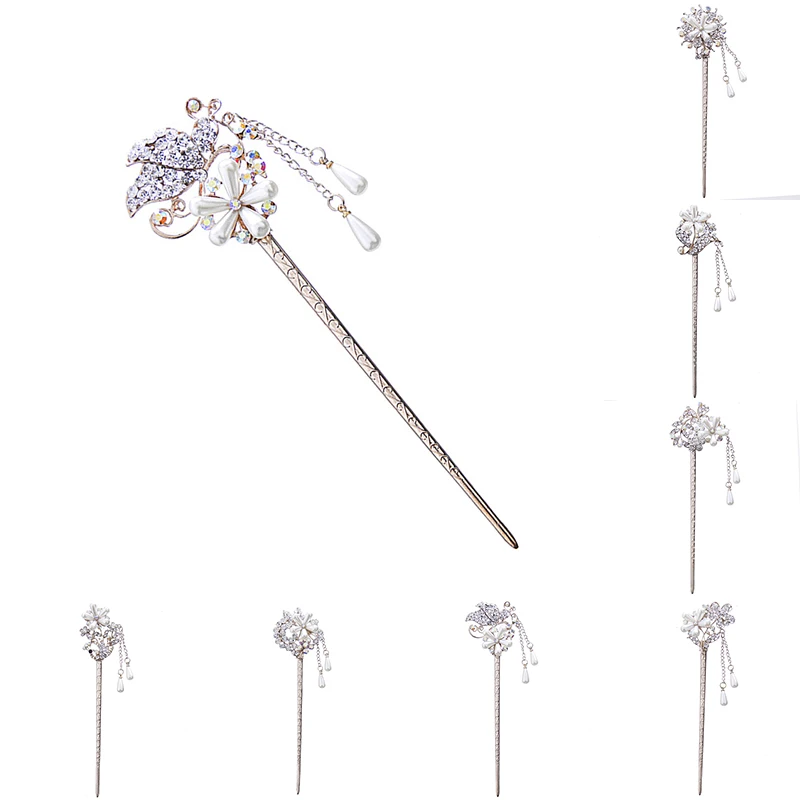 Металлические шпильки для волос с искусственным жемчугом длинные кисточки