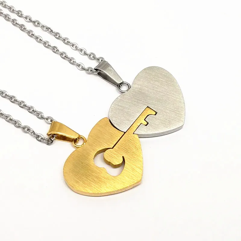 LOOKER 2 шт./компл. Женская мода I Love You Heart Lock & Key влюбленные парные Подвески ожерелье