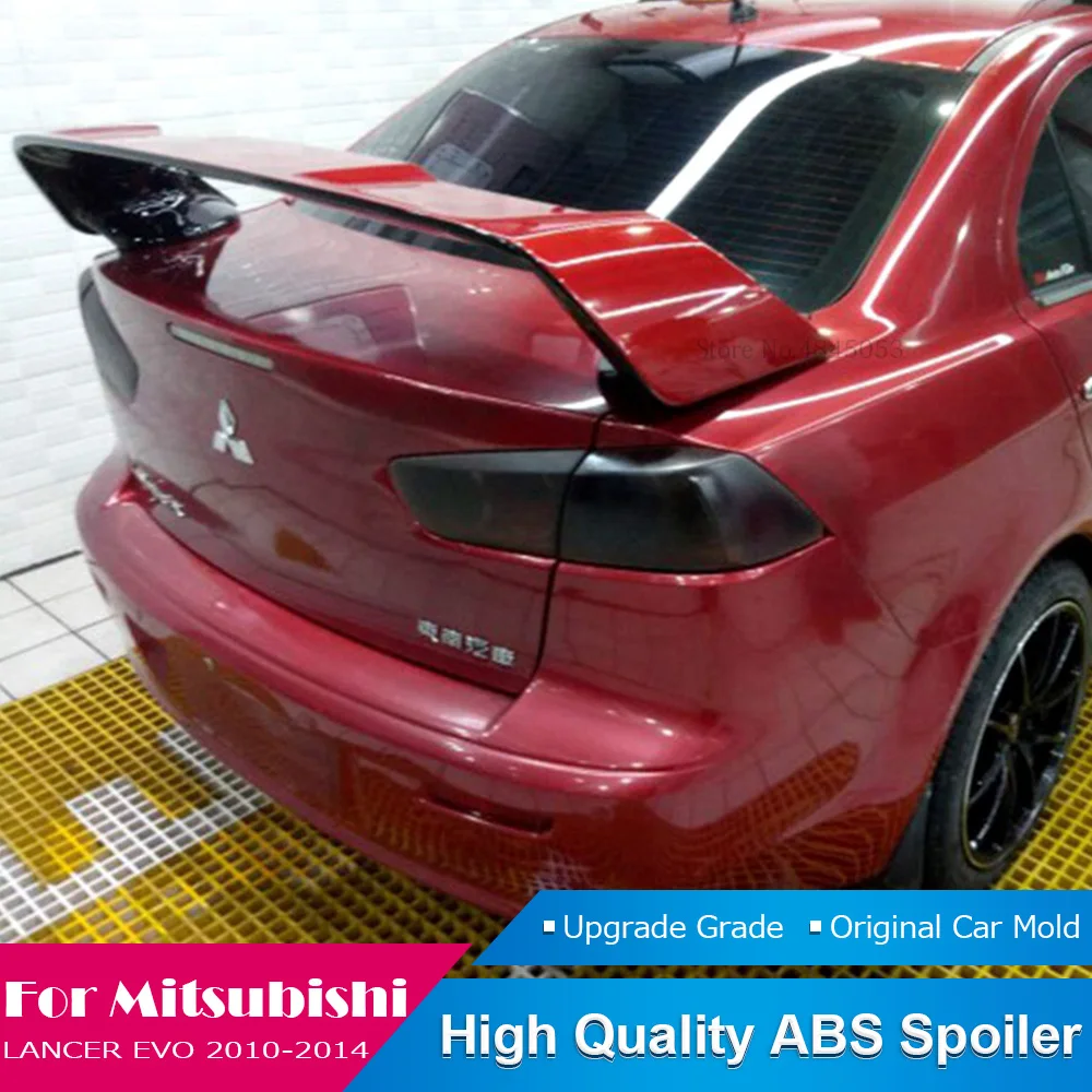 Подходит для Mitsubishi LANCER EVO 2010 2011 2012 2013 2014 задний спойлер из АБС пластика внешний