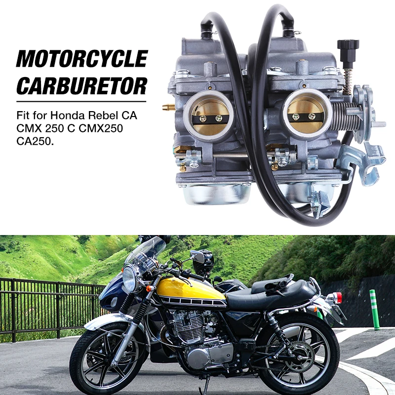 

Motorcycle Carburetor Dual Carbs Twin Carburetors For Honda Rebel CA CMX 250 C CMX250 CA250 2 Cylinder Engine Moto Accessories