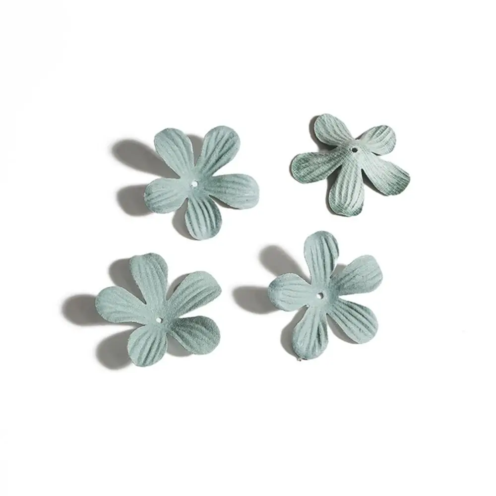 Light Green 30 шт. маленькие Изысканные кожаные цветы искусственный цветок ручной работы головы Свадебные украшения DIY Скрапбукинг Ремесло поддельные цветы - Color: Light Green