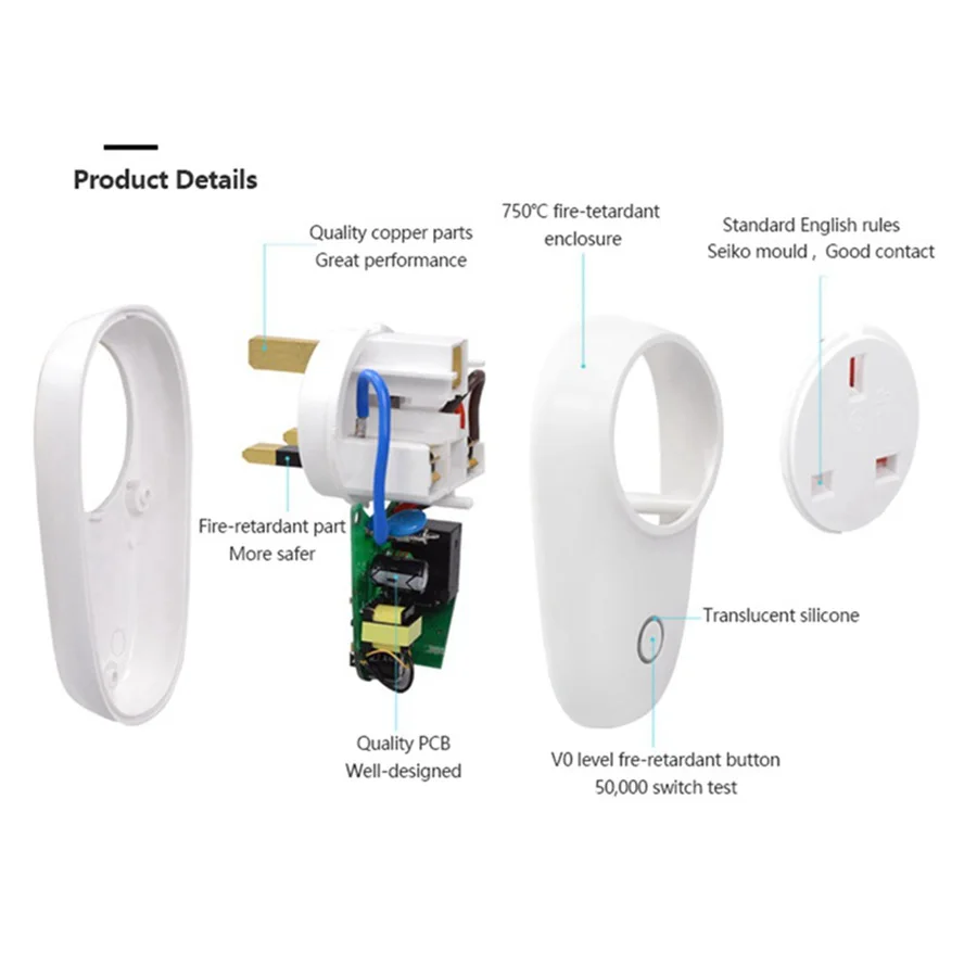 Интеллектуальный выключатель света SONOFF S26 10A умная Wi Fi розетка таймер