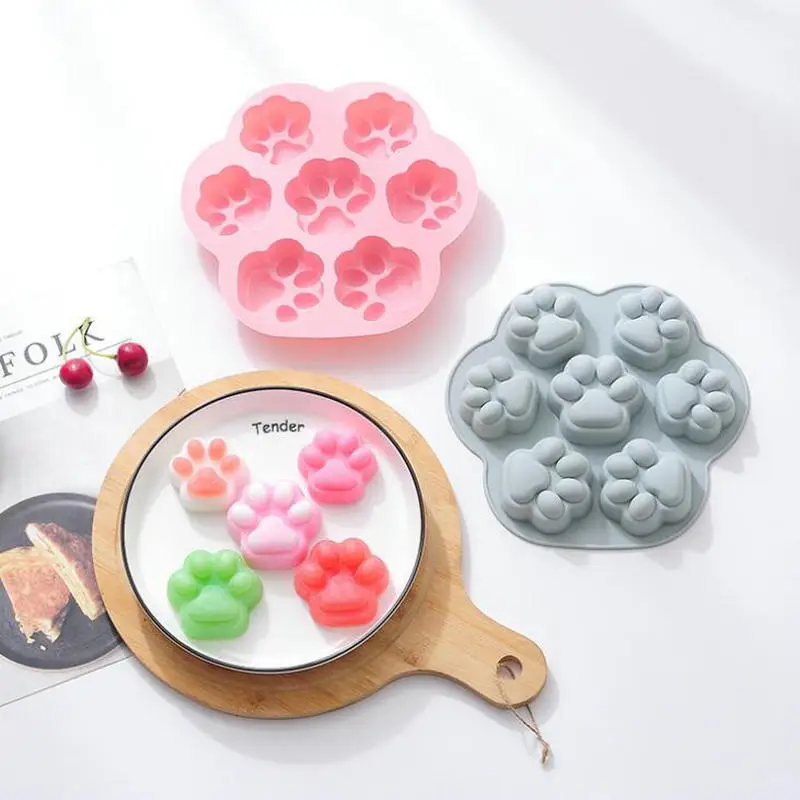 

DIY Cat Paw Cake Baking Epoxy Resin Silicone Mold Jewelry Fillings Pendant Accessory Handmade Cabochon Pudding Mould Craft