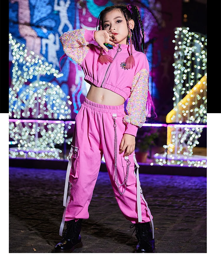 Новинка корейский топ брюки джазовый костюм детские костюмы в стиле хип-хоп для