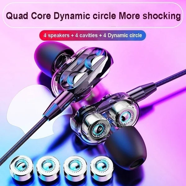 Спортивные наушники с высокими басами проводные стереонаушники-вкладыши