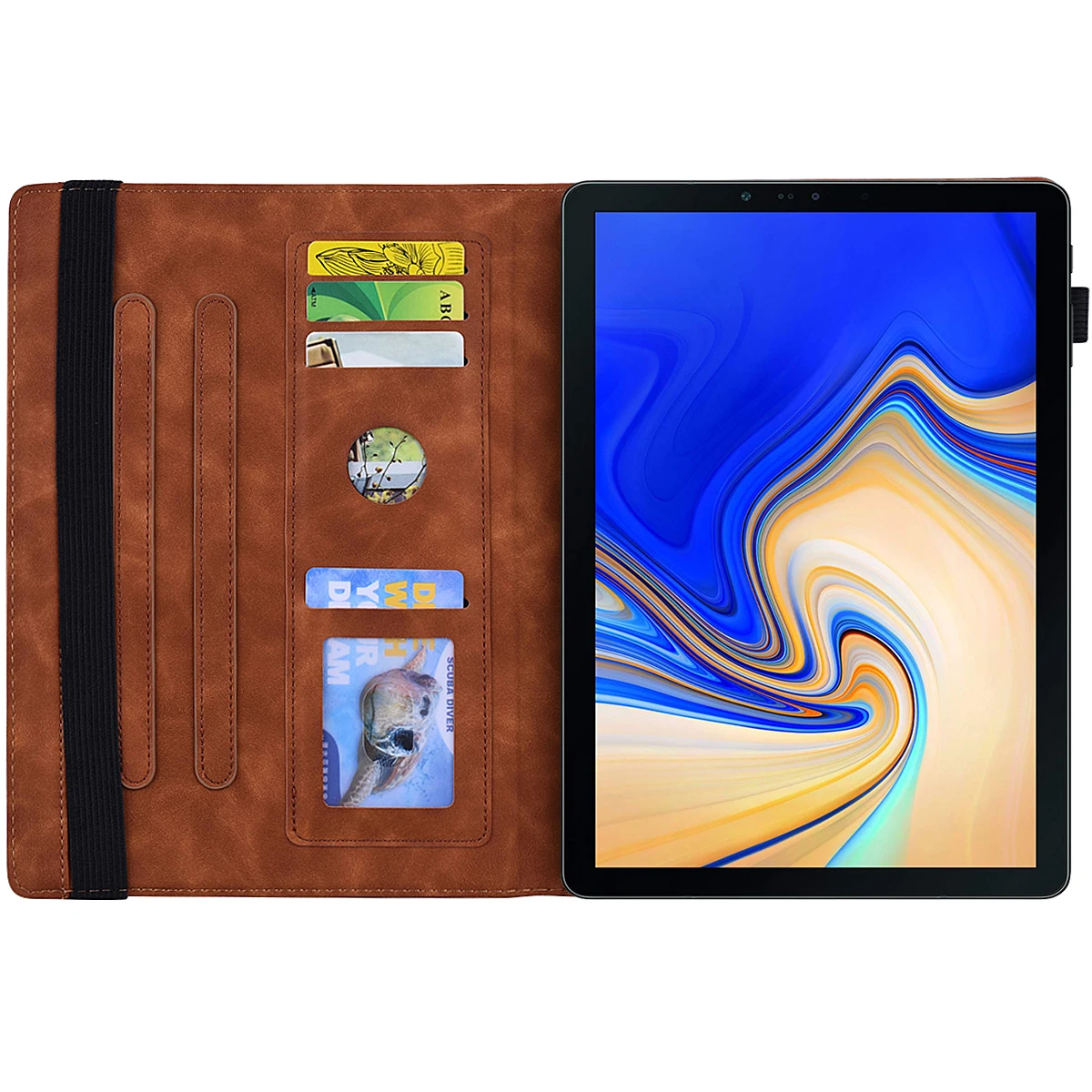 Luxury Vintage Leather Cover For Samsung Galaxy Tab S4 T830 T835 SM-T835 Case Stand Smart for tab s4 10.5'' Etui | Компьютеры и