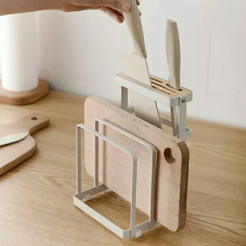 

Japanese Wrought Iron Cutting Board Rack Drain Rack Multifunctional Kitchen Rack Storage Rack