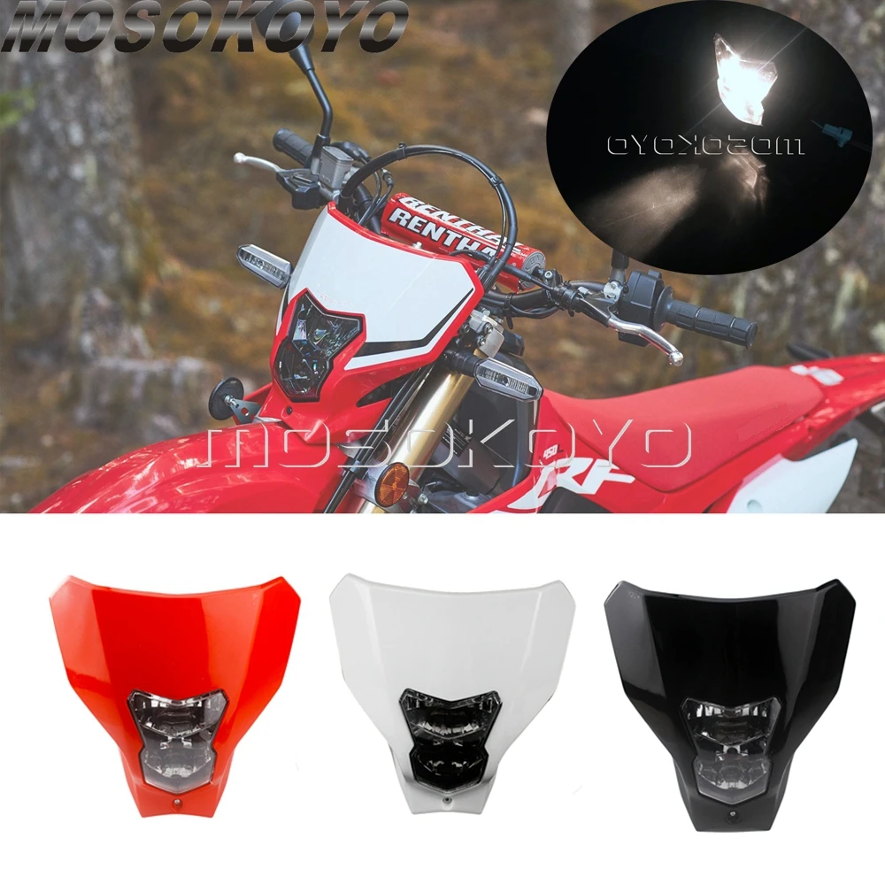 Передняя фара Supermoto для велосипеда Honda CRF450XR CRF450L CRF450 CRF250 R/L/X 2019 2020| |