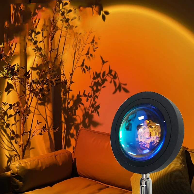 Проекционный ночной Светильник закат трансляция фон проектор атмосфера Радуга