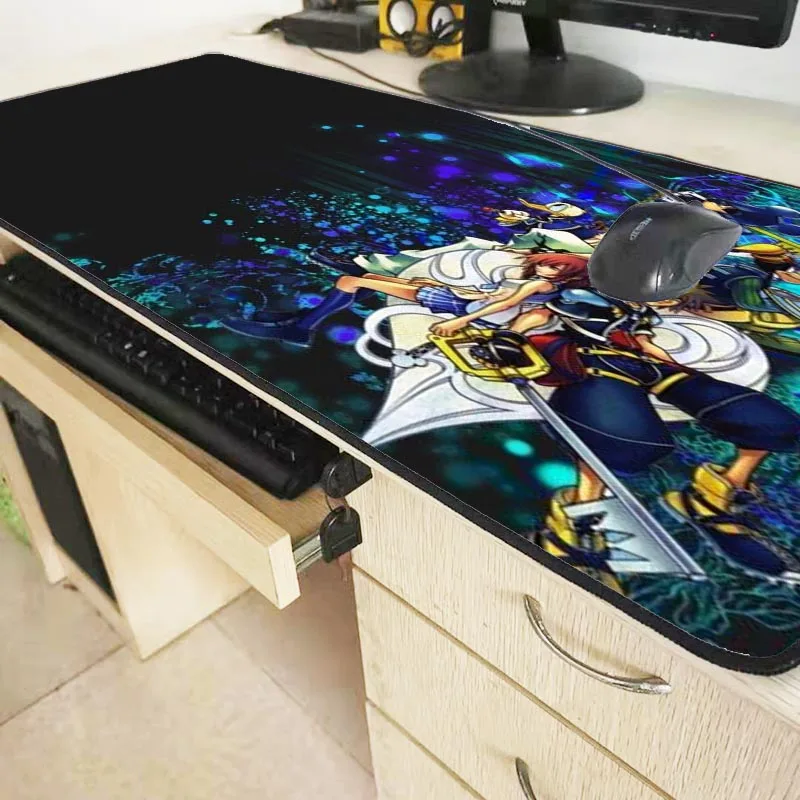 Mairuige Kingdom Hearts аниме очень большой коврик для мыши игровой коврик для мыши Противоскользящий натуральный резиновый игровой коврик для мыши с запирающим краем