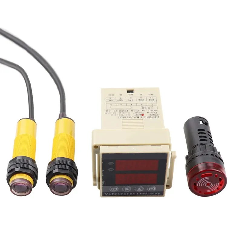 Инфракрасный цифровой счетчик людей с сигнализацией зуммер регулируемый