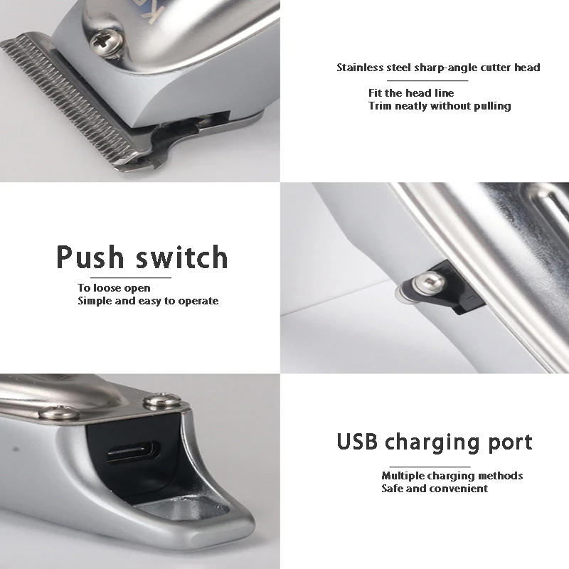 

Kemei Professional T-Outliner Hair Trimmer for Men LCD Hair Clipper Electric Hair Cutter Rechargeable Haircut