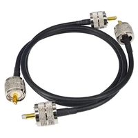 pack of 2 cb radio antenna cable 50cm pl259 uhf male to male rg58 coaxial patch lead for amateur ham radio cb marine