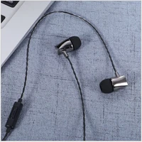 stereo wired in ear earphone sport music phone earbuds mic wire control heavy bass streamline headset