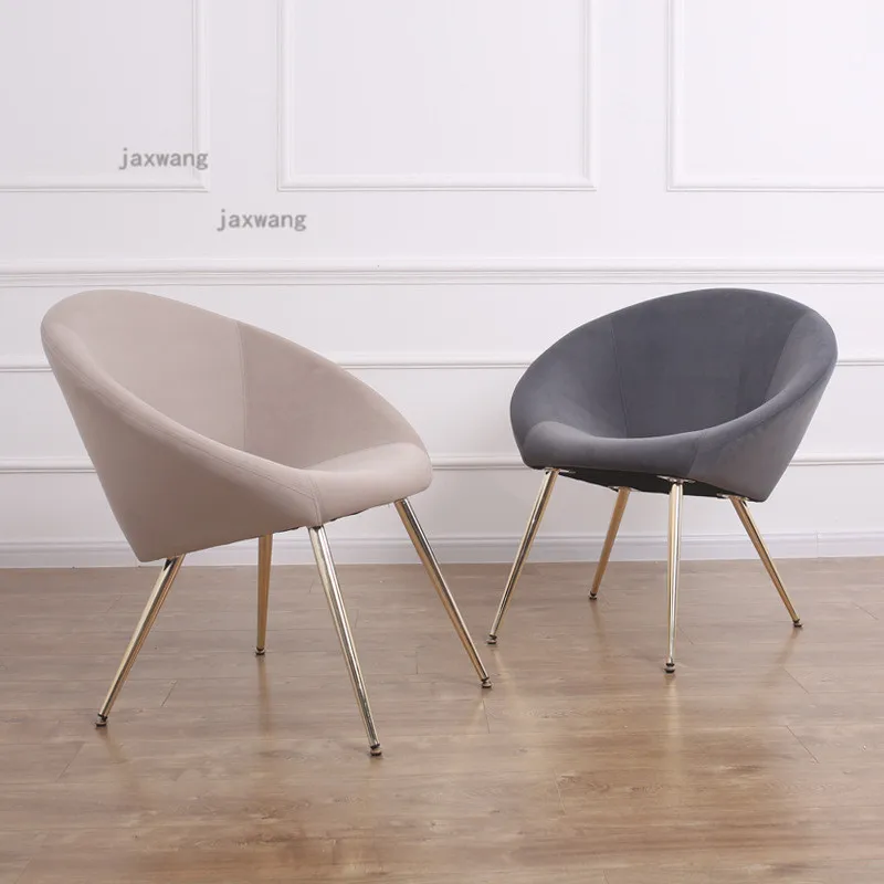 Iron Leisure Living Room Chairs Nordic Backrest Fabric Armchair Lazy Balcony Single Small Sofa Chair Luxury Kitchen Furniture |