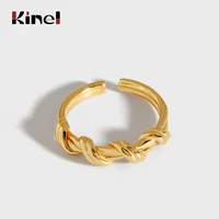 kinel twisted minimalist finger rings for women 925 sterling silver jewelry gift female ring 925 silver bijoux