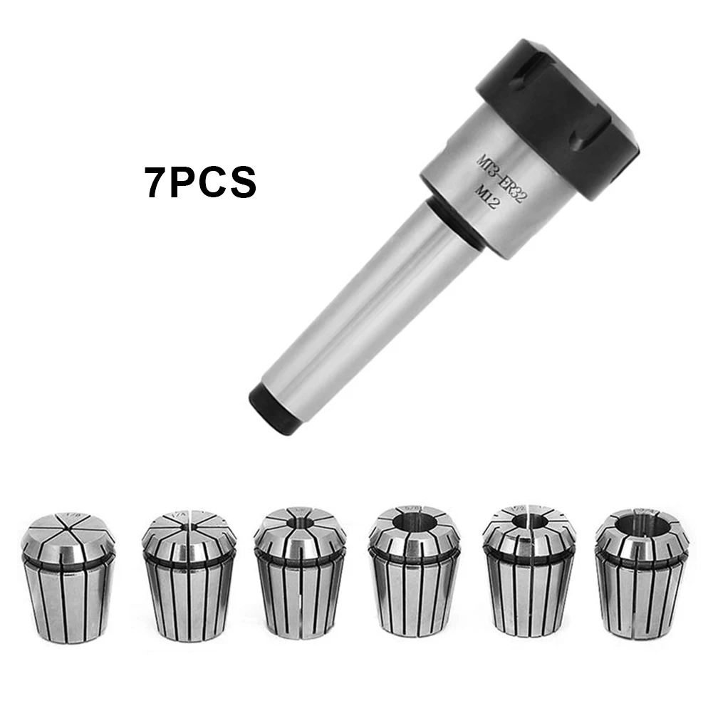 

Collet Chuck Set MT3 ER32 M12 Taper Holder with ER32 Spring Collets CNC Milling Tools Morse Holder Cone For Milling Lathe tool