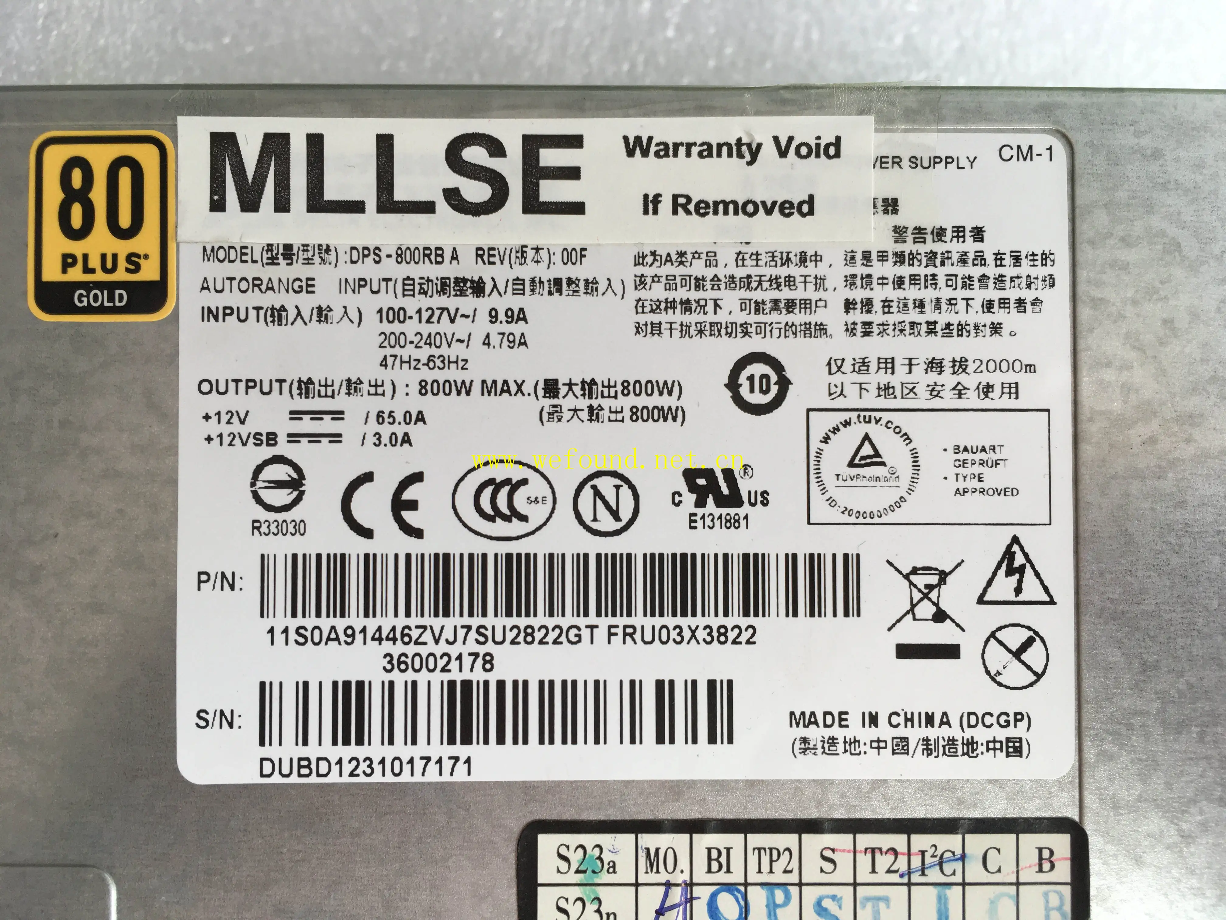 

100% рабочий блок питания для RD630, 640, 530, модель DPS-800RB A, 800 Вт, полностью протестирован