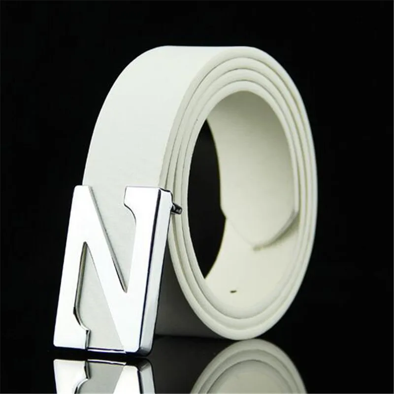 Women Men Popualr Belt Unisex Smooth Buckle High Quality Faux Leather Waistband Strap Leisure Ceintures Homme | Аксессуары для