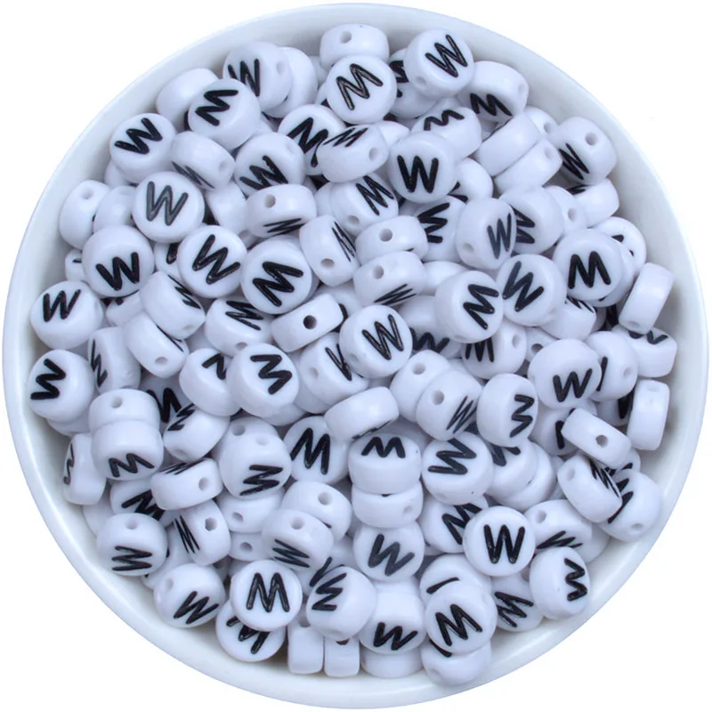 Одна буква U 7 мм 100 шт/партия ручная работа круглые буквы Красочный