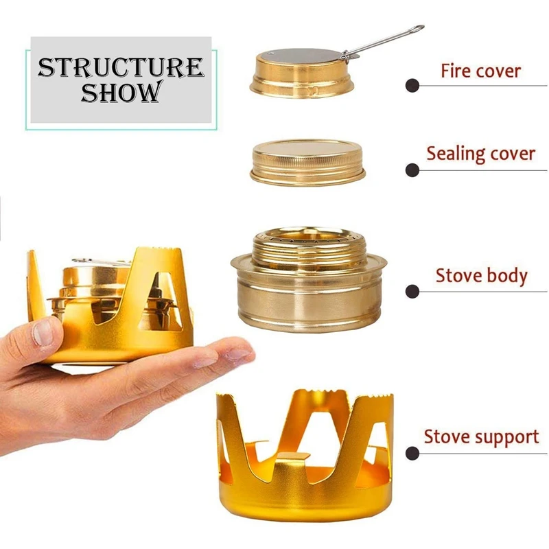 Алюминиевая горелка портативная латунная мини-плита для кемпинга из