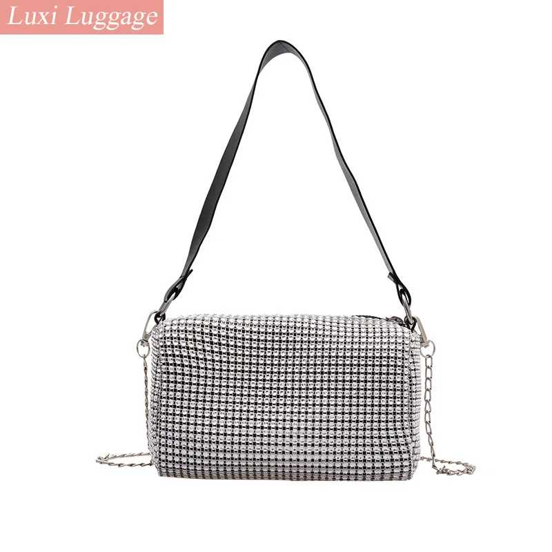 

Chic 2021 Luxury Brand Designer Diamonds Evening Handbags for Women Shiny Rhinestone Mini Bags Girls Ladies Crystal Bag