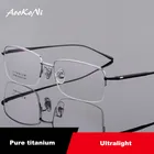 Оправа для очков AooKoNiTitanium с полуободковой оправой от производителя оптовая продажа оправа для очков для деловых мужчин металлическая оправа для очков при близорукости AK7803