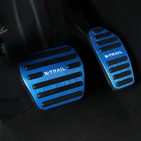aluminum car foot pedal accelerator fuel brake pedal cover pad for nissan x trail x trail xtrail t32 2014 2019 2020 accessories