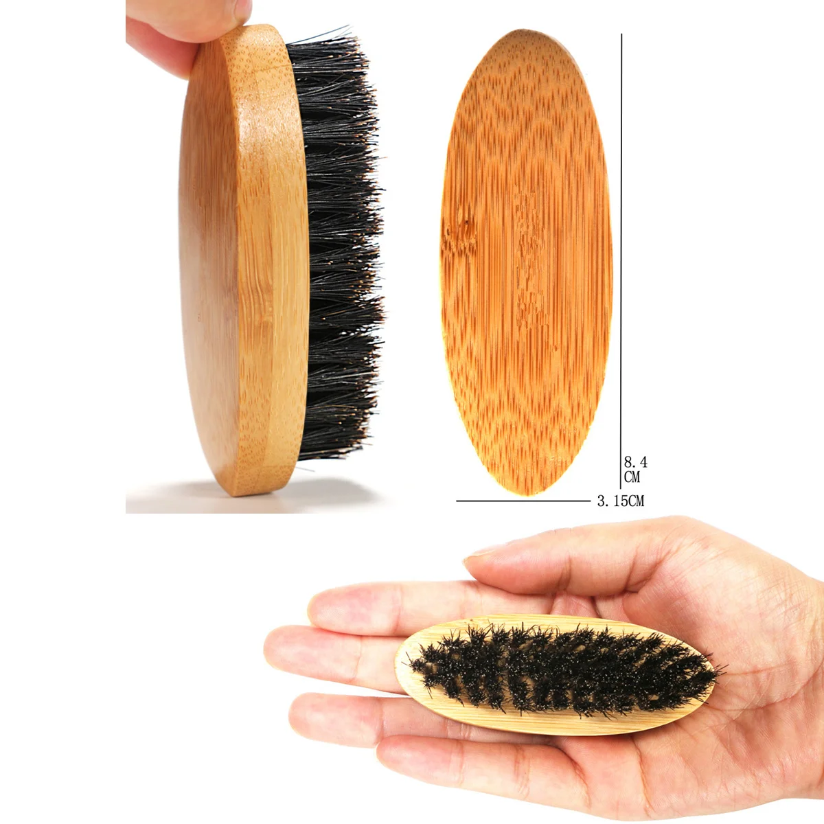 1 шт. Мужская щетка для бороды расчески усов ручка щетки бамбук расческа