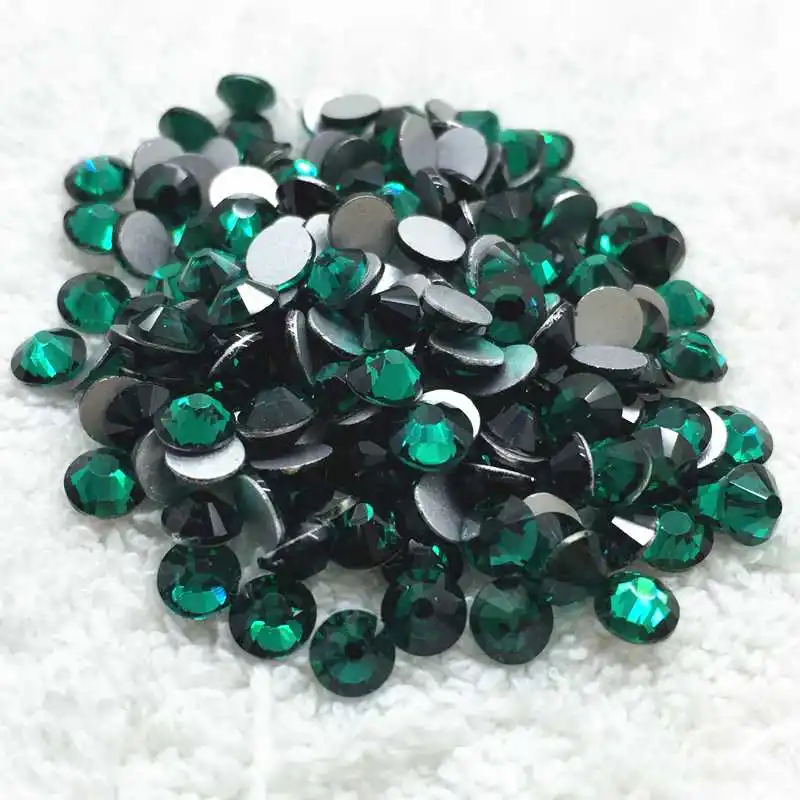 TopStone FlatBack горный хрусталь зеленый циркон Цвет 3D Блеск для ногтей не Горячая