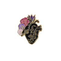 customthe human heart medical enamel lapel pin welcome to customize with your design