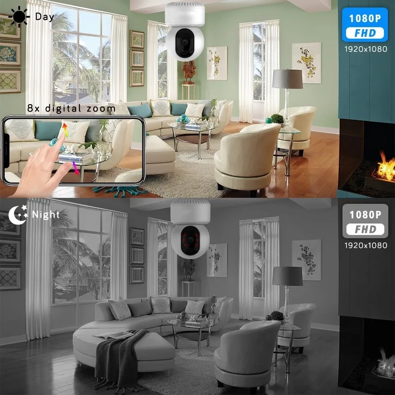 

wdskivi HD 1080p Indoor Home Mini Baby Monitor IP Camera Wireless Wifi Camera Security Surveillance CCTV Camera iCSee XMEye APP