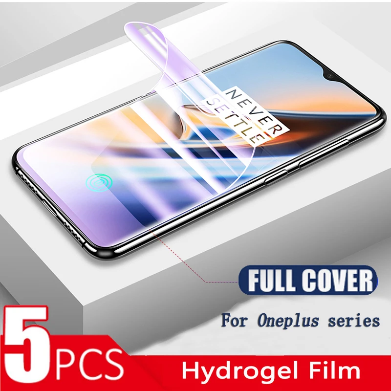 5 шт. Гидрогелевая пленка для OnePLus 7 Pro 6 T полное покрытие мягкая защитная OnePlus 7T One