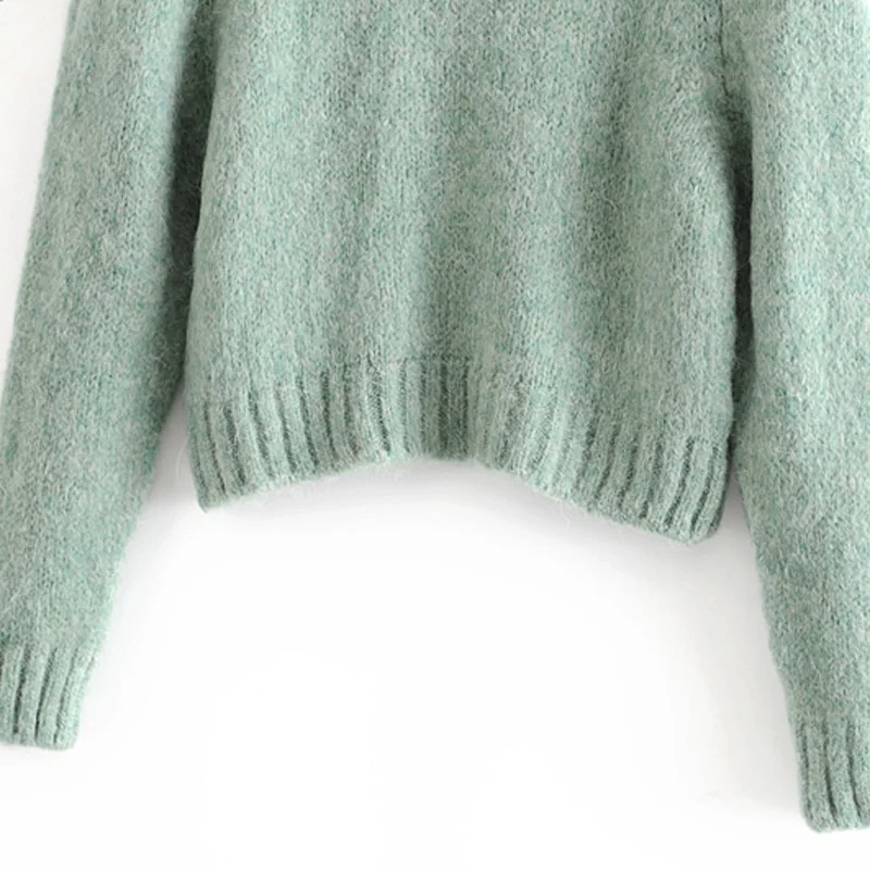 AGong Autumn Winter O Neck Sweaters Women Fashion Solid Slim Sweater Elegant Natural Long Sleeve Female Ladies JW | Женская одежда