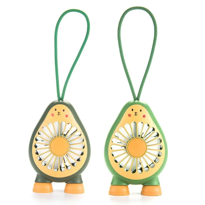 

Mini Portable Cooling Fan Cute Avocado Pattern Fan Air Cooler USB Charging for Home Office