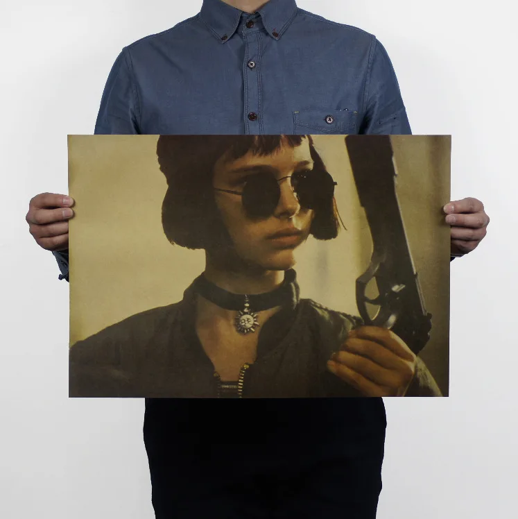 

Classic Action Movie Leon: The Professional Heroine Mathilda Stills Kraft Paper Poster Sticker for Bar Room Wall Decor 51x35.5cm
