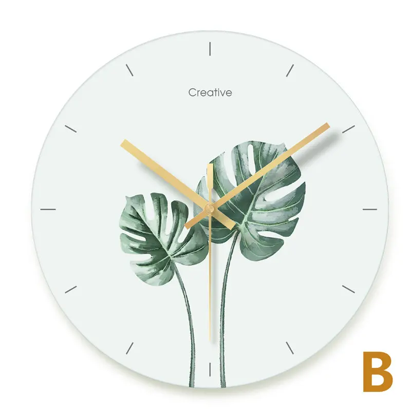 3016 Wall Clock Nordic Household Mute Living Room Bedroom Minimalist Modern Decorative Wall Watch 14 Inch Quartz Round Clocks - Цвет: 3016