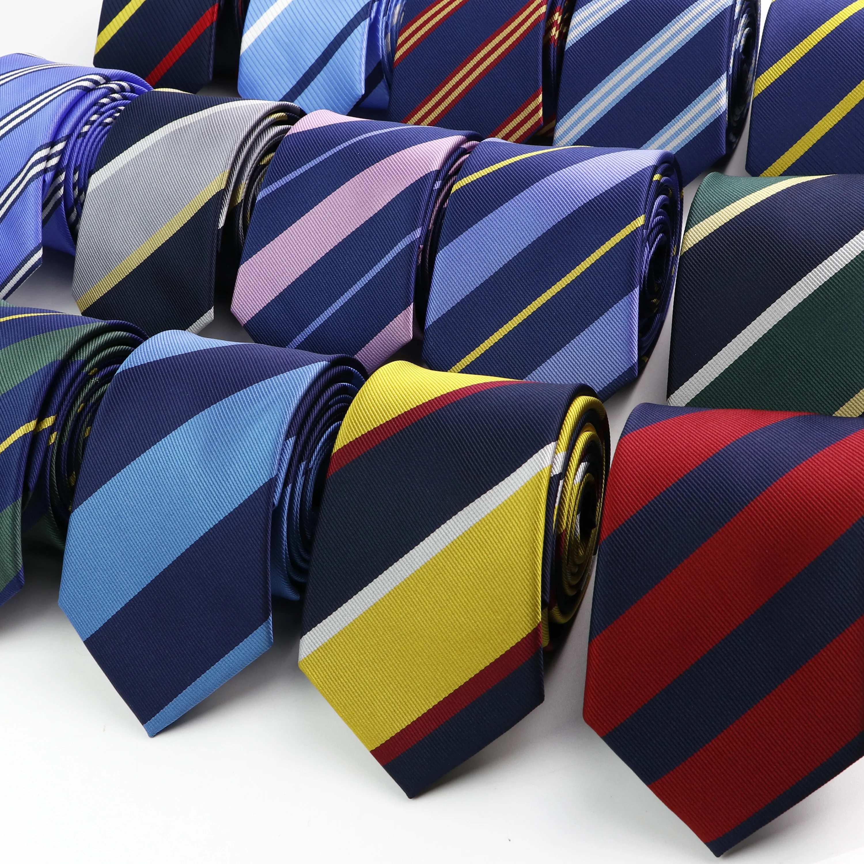 Stylish Men's Stripe Necktie College Style Red Navy Blue Green Multi-color Twill Cosplay Party Business Wedding Trendy Neck Ties |