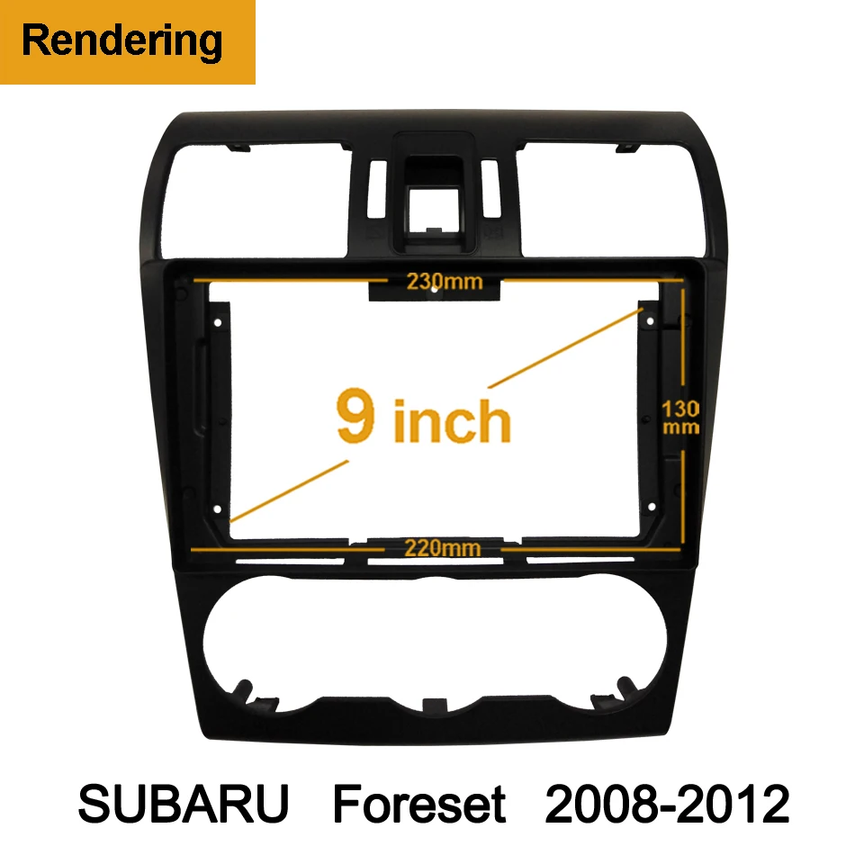 1-2Din Car DVD Frame Audio Fitting Adaptor Dash Trim Kits Facia Panel 9inch For SUBARU Foreset 2013-2018Double Din Radio Player |