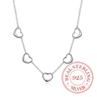 Женское колье с подвеской в виде сердца, из серебра 2020 пробы, 925 пробы