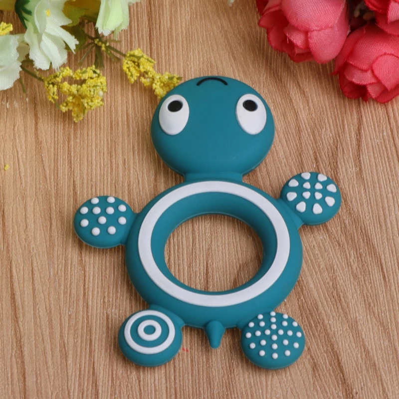 

BPA Free Silicone Turtle Teething Chewable Pendant Nursing DIY Necklace Baby Pacifier Dummy Teether Toy Accessories