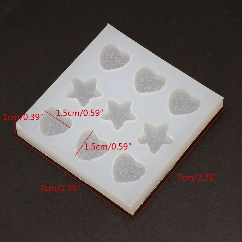 

Sugar Love Star Heart Soft Candy Pendant Mold Slilcone Resin Molds Jewelry Tools Dried Flower Resin Decorative DIY Hand Crafts
