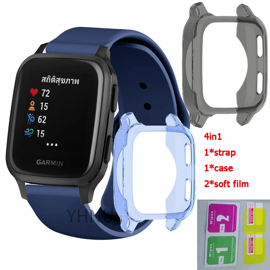 

Replacement Watchband SQ Strap Case Band Shell Protectorsilicone Bracelet Watch Accessories Durable Loop Belt for Garmin Venu