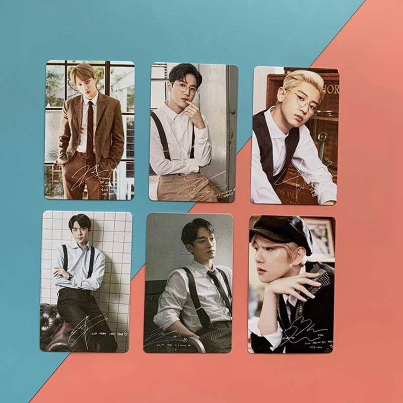 

6PCS/Set!!! Photo Card New Album HD Photocard Fans Collective KPOP EXO BAEKHYUN Solo Paper LOMO Card