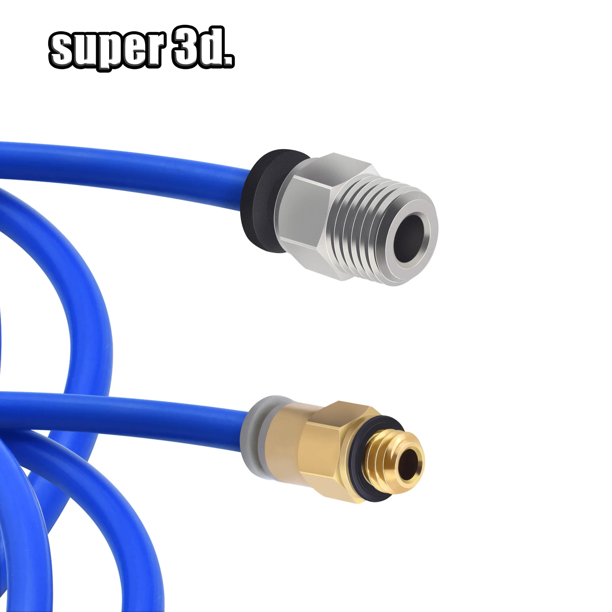 1 meter blue PFA PTFE tube 1.75mm ID 2mm OD 4mm PiPe + SMC quick connector pc4 m6 Fittings+black pneumatic connector bowden