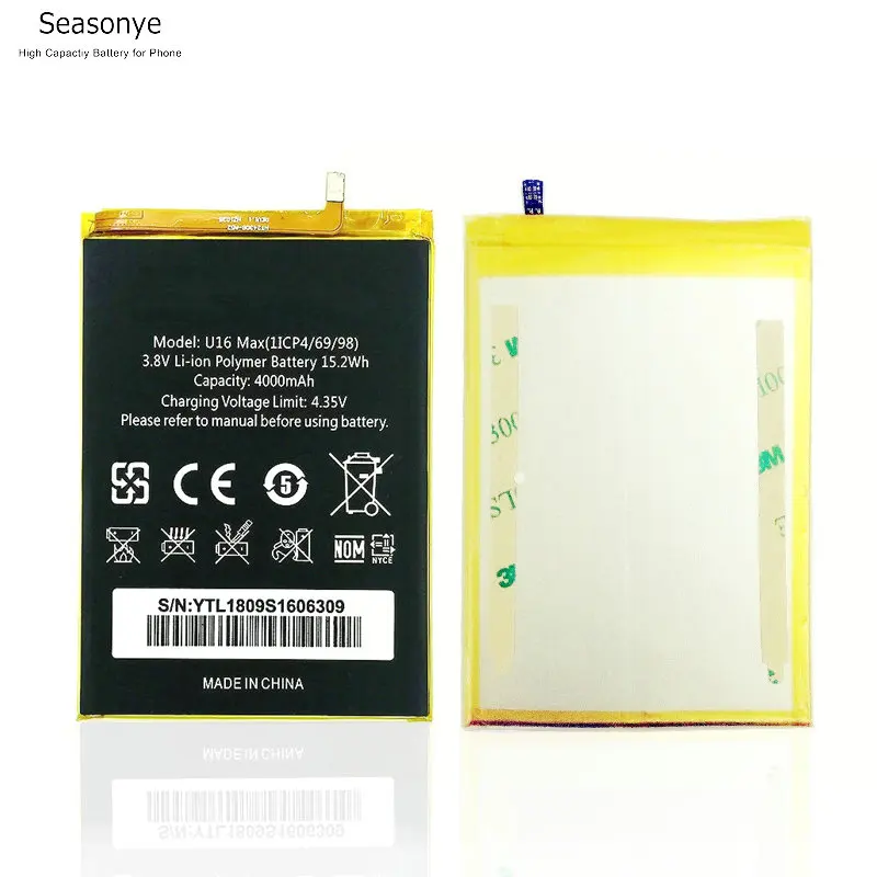 Seasonye розничная продажа/Опт 4000mAh/wh U16 Max Сменный аккумулятор для телефона Oukitel S U16Max
