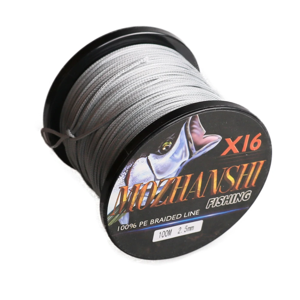 

MOZHANSHI 16 Strands 100M Super Strong 0.16MM-2.5MM 100% PE Braide Multifilament Fishing Line Material from Japan