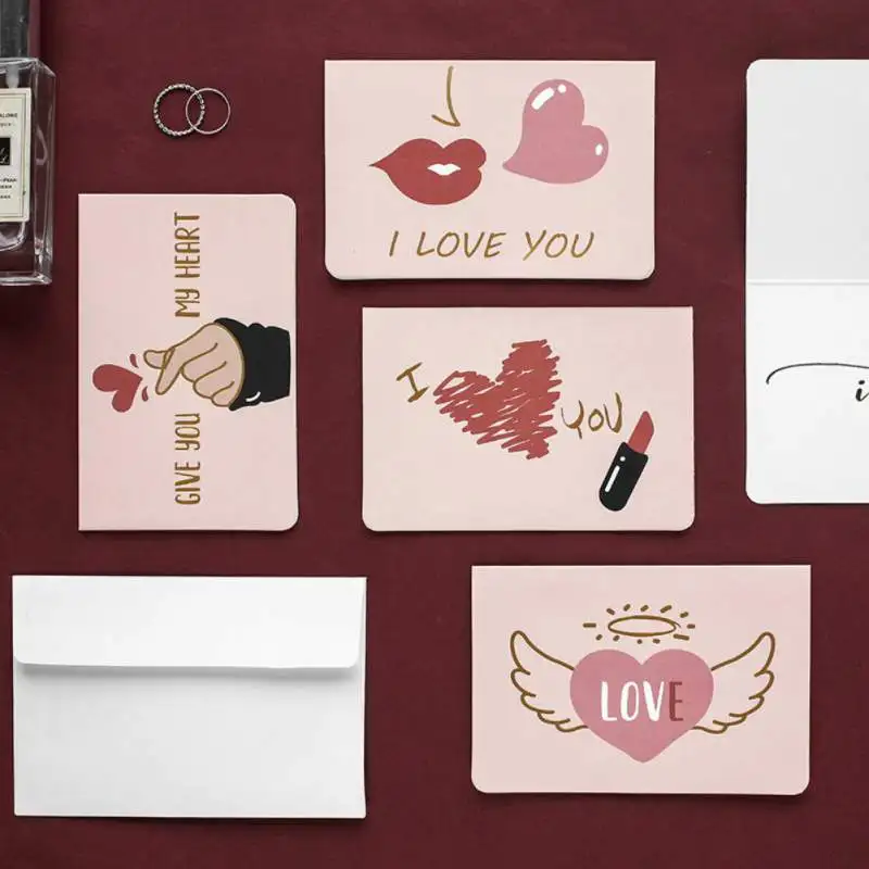 Открытка с надписью love heart винтажная открытка blession конверты thank you складная