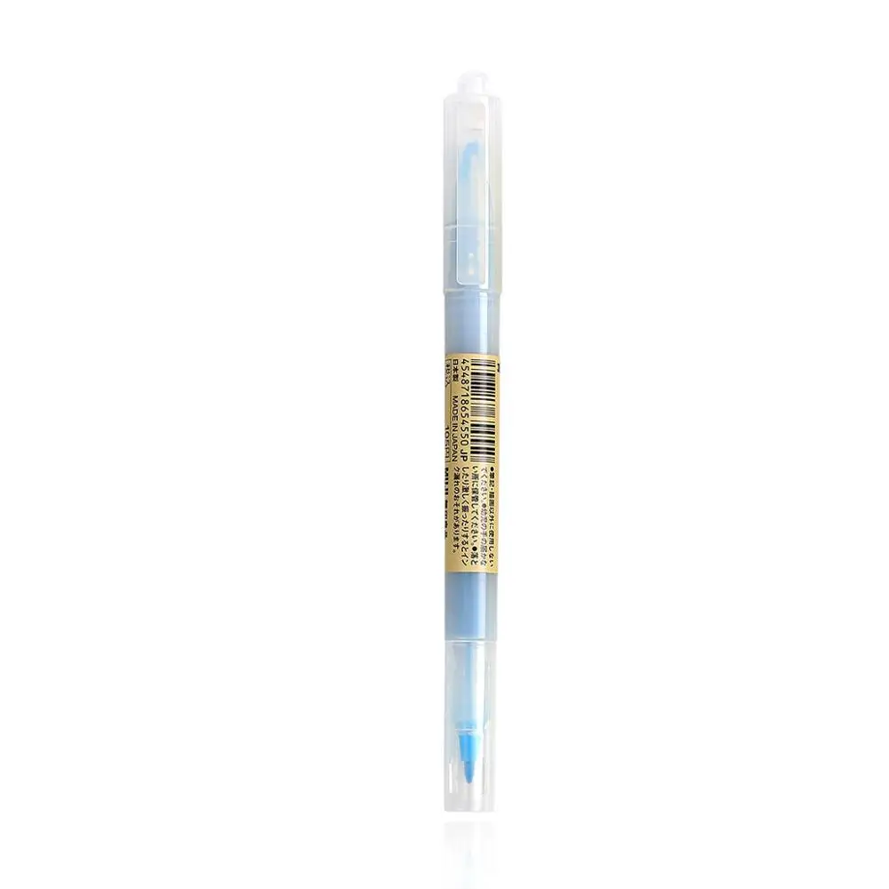 blue 1 шт., MUJI, двойная головка, кристалл, перспективное окно, двойной цвет, яркие цвета, хайлайтеры, рекламные маркеры, Подарочные канцелярские товары - Цвет: blue
