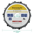 Угловая шлифовальная машина, цепной диск 44, 55 дюйма, деревообрабатывающие цепные инструменты, шлифовальное лезвие для дерева, диск для резьбы по дереву, резка или форма